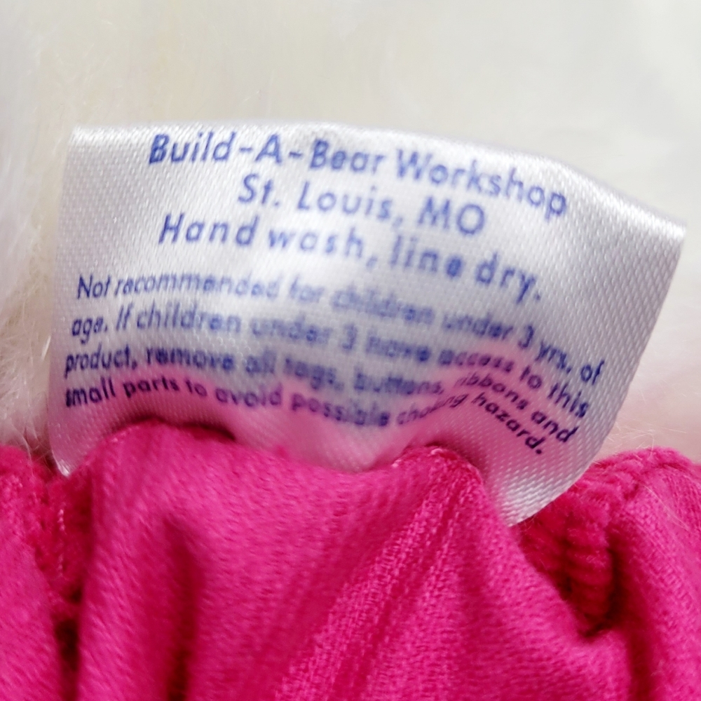 Build A Bear White Bunny Wearing a Skirt & Shirt with Superman Logo on it - Picture 10 of 10
